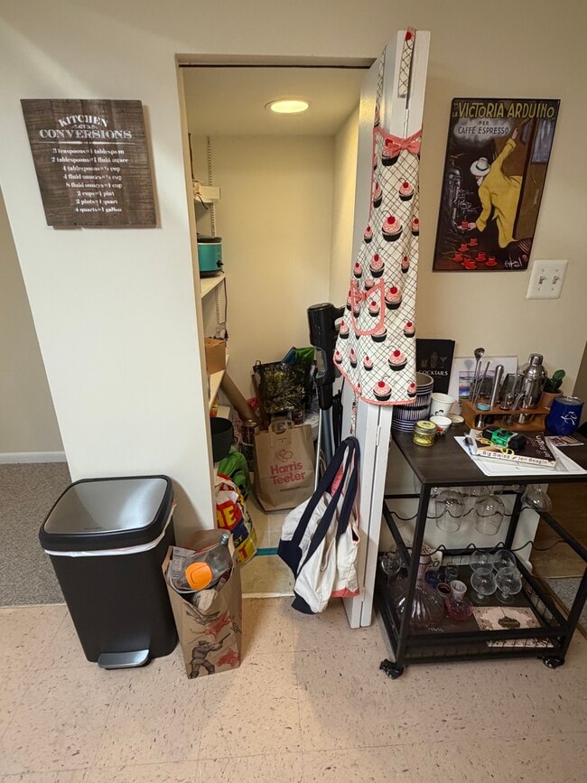 Storage closetwith shelving