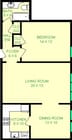 Smithfield One Bedroom Floorplan