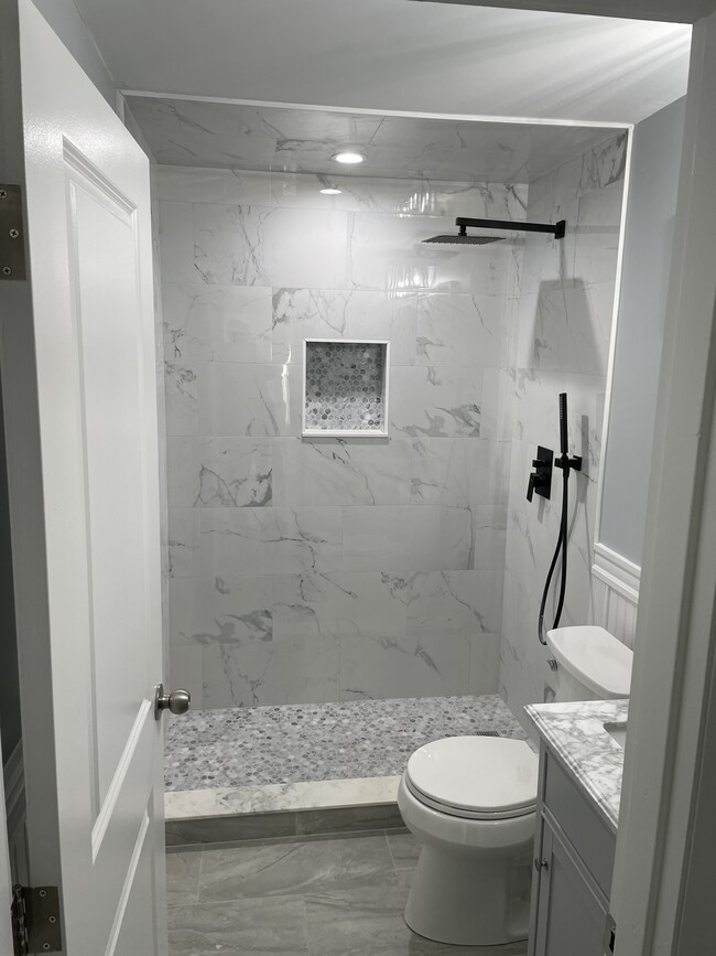 Full marble shower - 333 Central St Apartment Unit 1 h