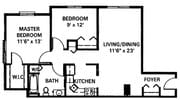 2BR/1BA