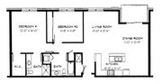 2 Bed / 2 Bath - 1,195 SF