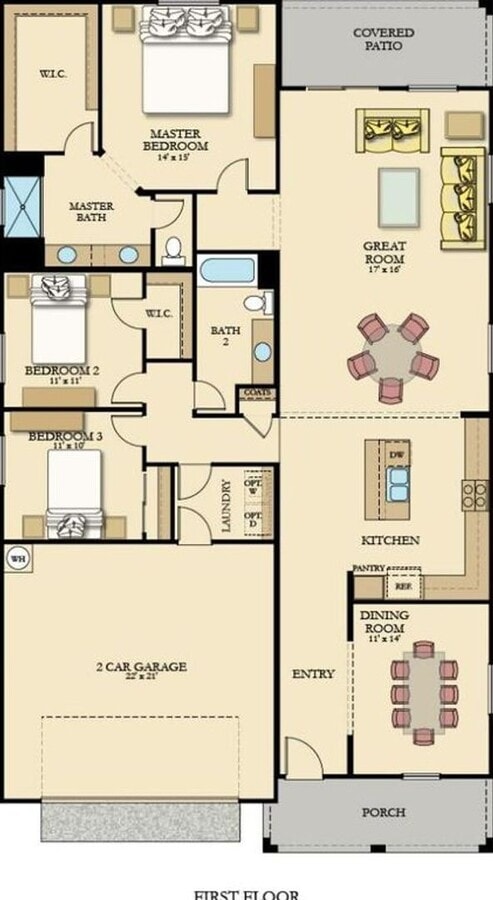 Photo - The Magellan - Luxurious 3 Bedroom 2 Bath Single Story with 2 Car Garage and Fenced Yard