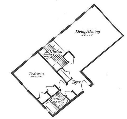 1BR/1BA - 1 Bdr Lg