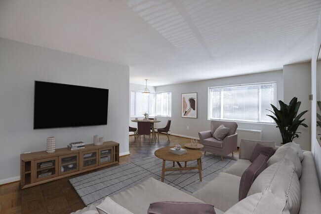 Living room (virtually staged) - Legation House