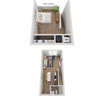 Experience contemporary duplex living with an inviting open space design.