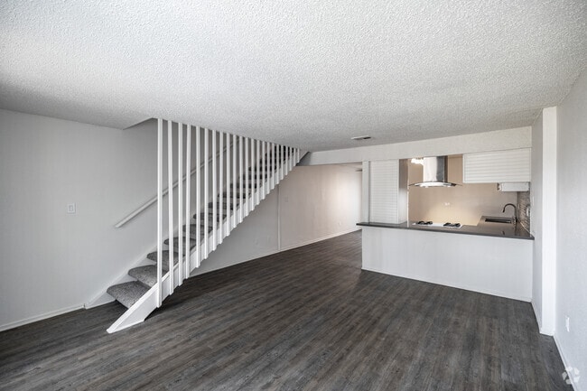 2BR, 2BA - 1,300SF - Living Room - Villa Pacific Townhomes