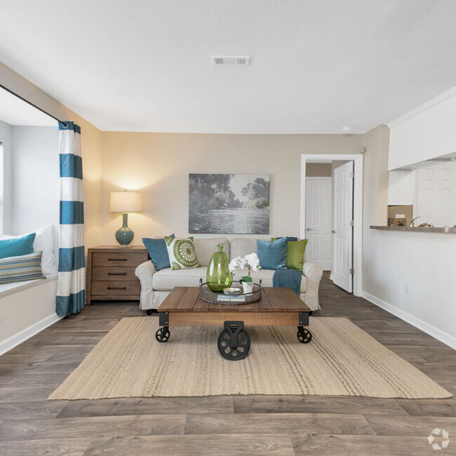 Deluxe Living Room with Bay Window - Forest at Chasewood Rental