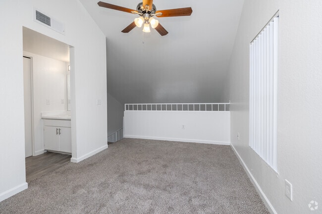 1BR, 1.5BA - 737SF - Bedroom - Cambridge Village Apartments