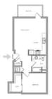 One-Bedroom, One-Bathroom 2D Floor Plans