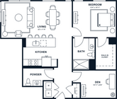 A17DPH | 1x1 Den PH | 969 sq ft