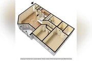 2 BR 2 Ba 1048 sq ft Floor Plan
