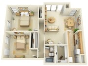 2 Bedroom 1 Bath with Porch