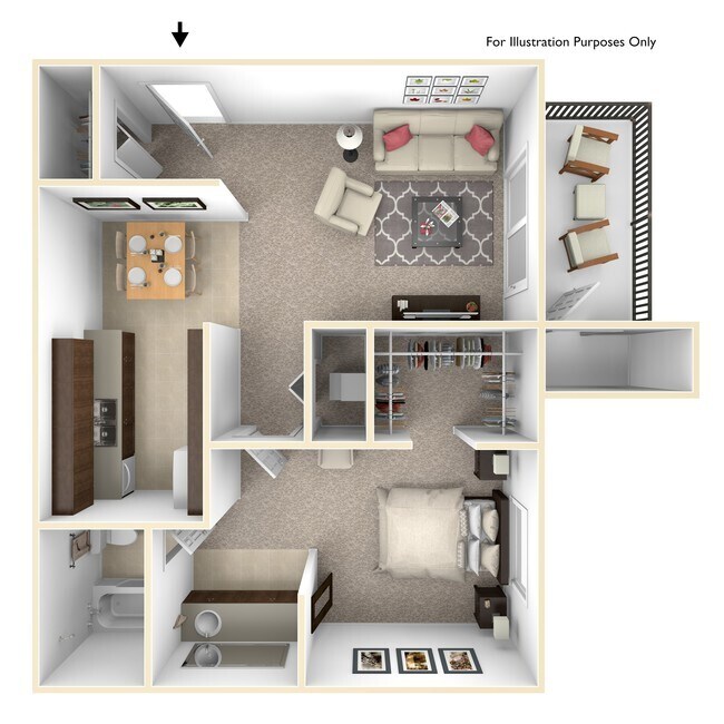 1 Bedroom Floor Plan
