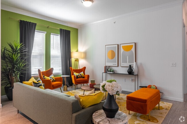 B1 2BR, 2BA - 1,051SF - Living Room