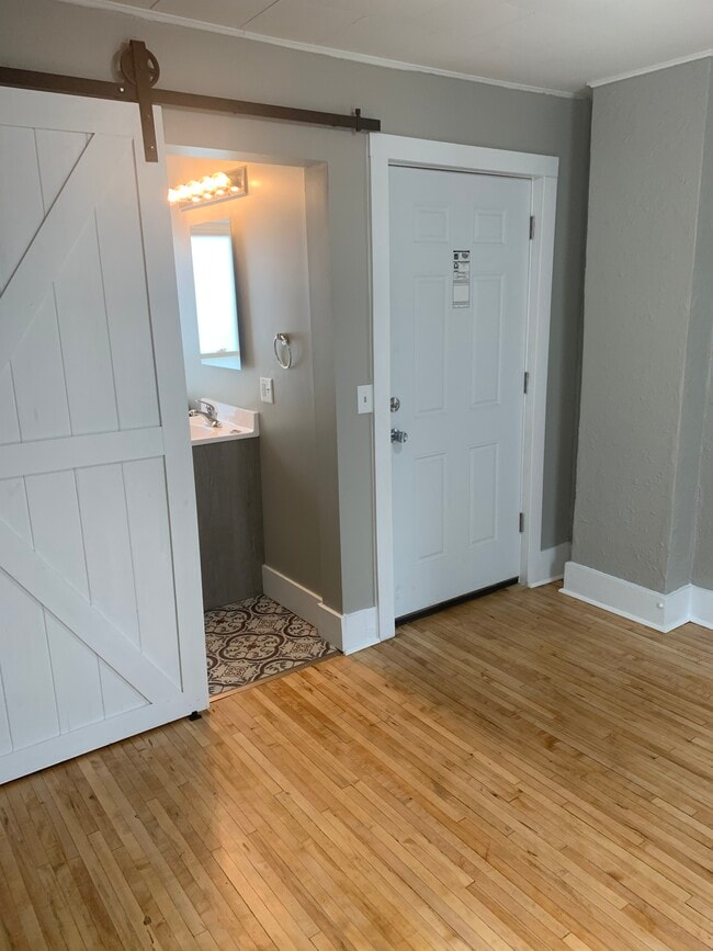 Unit 2-Sliding barn door to bathroom - 516 N Broad St Unit 2