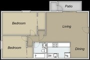 2BR/1BA