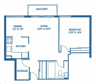 1 Bed A - Merivale Manor