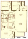 3BR/2BA