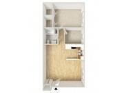One bedroom floor plan