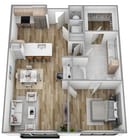 G | 1 dormitorio | 1 baño (plano de planta) Sagewell Hanover