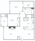 Two Bedroom One Bath (967 SF)
