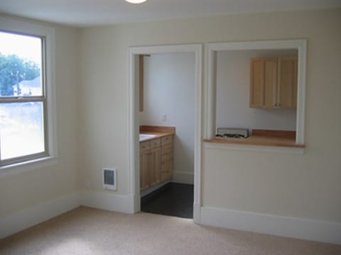 Cocina y sala de estar - Chester Apartments