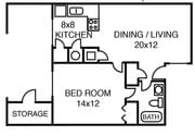 1BR/1BA