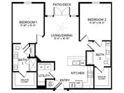 B4 ALT 2 bed 2 bath 1154 square feet