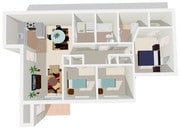 3BR/2BA