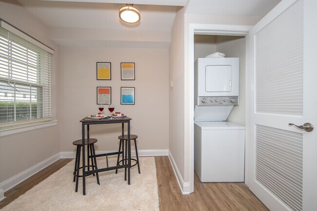 Dining Area and Washer Dryer