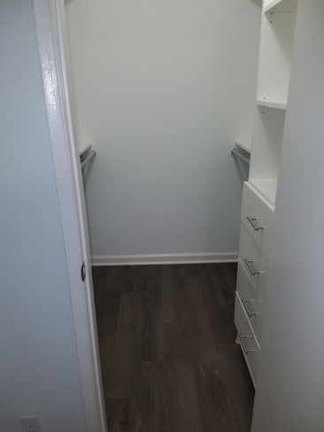 walk-in master closet w/ drawers