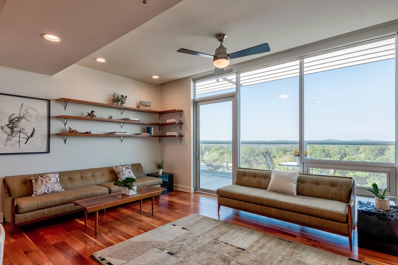 Living Room with View - 601 W Rosemary St Condo