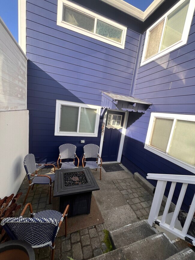 Steps down from off-street parking to front door. - 41 Ocean View Ave