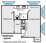 1BR/1BA