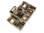 2 Bedroom 1.5 Bath