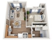 Floor plans are artist’s rendering. All dimensions are approximate. Actual product and specifications may vary in dimension or detail. Not all features are available in every apartment. Prices and availability are subject to change.