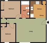 2 Bedroom With Washer & Dryer Connections
