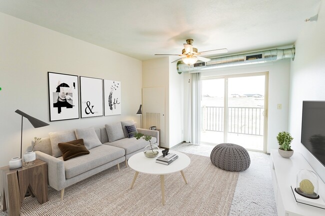 2 Bed Apartment Living Room - Willows Edge