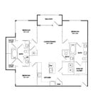 C1 | 3 bed 2.5 bath | 1404 sq ft
