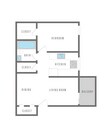 1 Bedroom 1 Bath 642 sqft