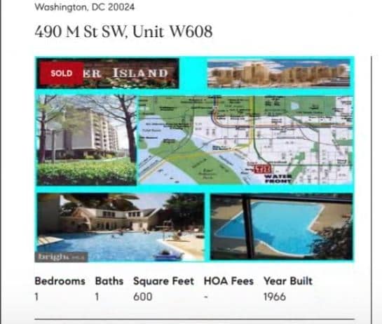 Overview of the location and amenities - 490 M St SW Unit W608