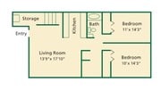 2BR/1BA
