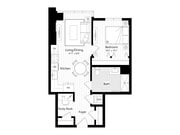MA24DG | 1 Bed | 1 Bath | Den floor plan Verra