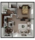 One Bedroom Floor Plan