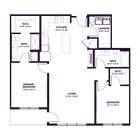 Oberon C4 Two Bedroom Floor Plan