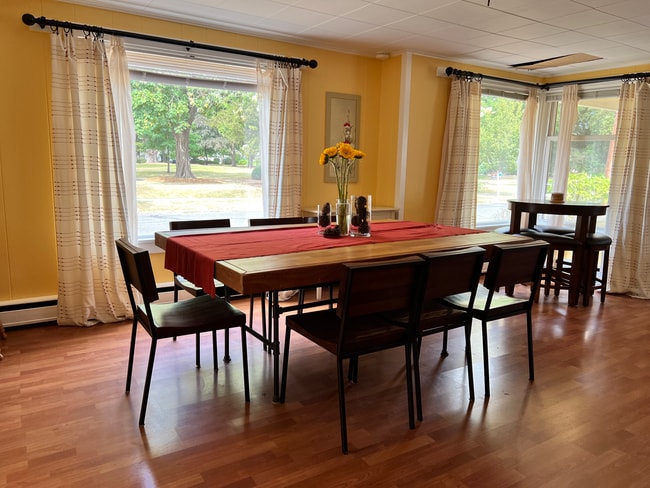 Dining room overlooks Elizabeth Park