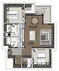 Franklin Square Phase 3, 2 Bedroom With 2 Bathroom Loft L3