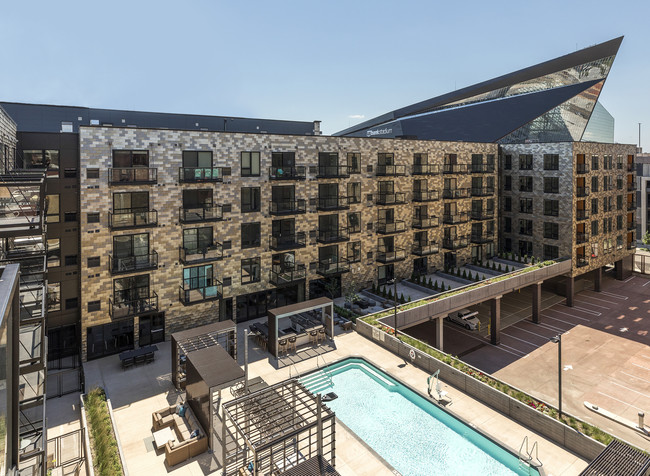 Pool Deck with Stadium Views - East End Apartments