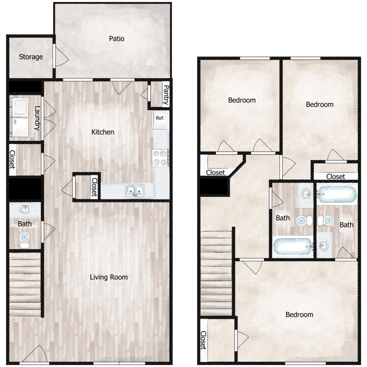 3b2.5b_1360_395263.png - 3 Bedroom Townhome