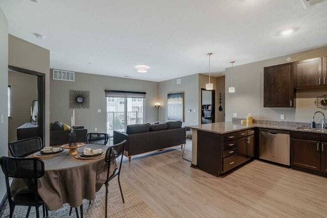 Enjoy a spacious open-plan living area that's just steps away from the kitchen.